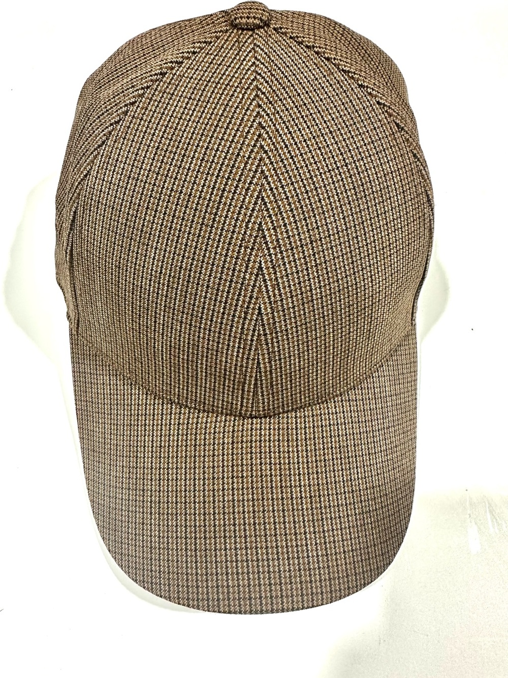 Aritzia Brown Houndstooth Baseball Cap